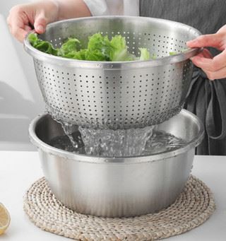 Stainless Steel Rice Washing Bowl
