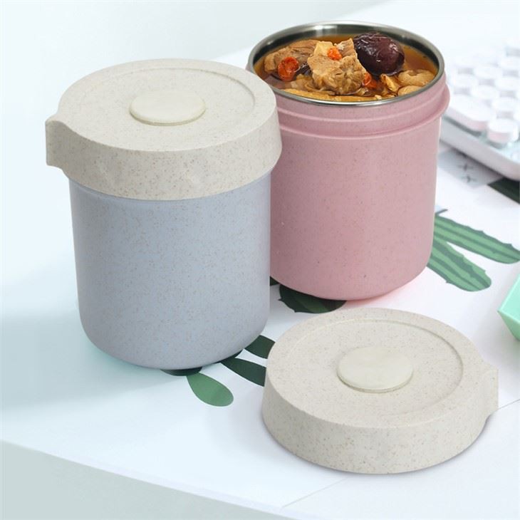 Wheat Straw Soup Cup With Stainless Steel Liner